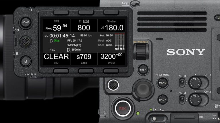 Symulator menu kamery Sony BURANO
