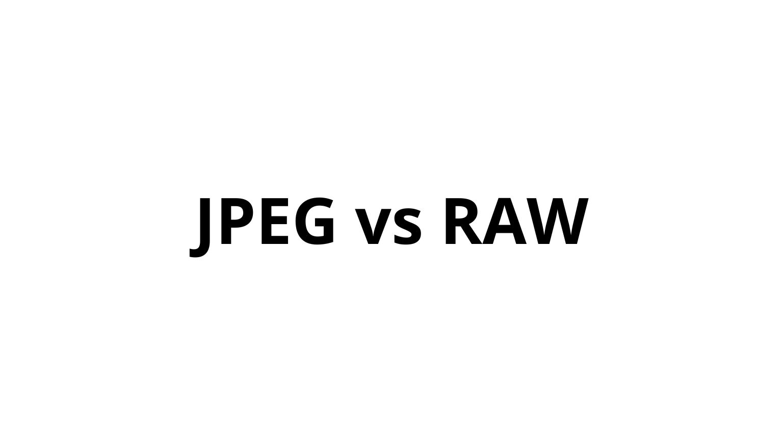 JPEG vs RAW - który format wybrać?