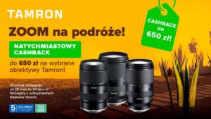 Rusza Cashback TAMRON! Można zgarnąć do 650zł